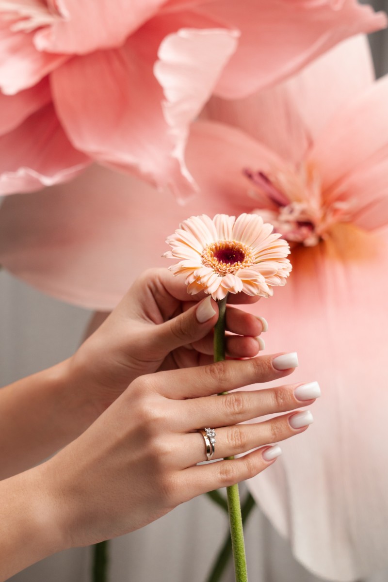 SILVER RING WITH GOLD AND ZIRCONS 1531 image 2