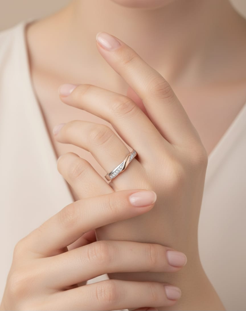 SILVER RING WITH GOLD AND 1159.10 image 2