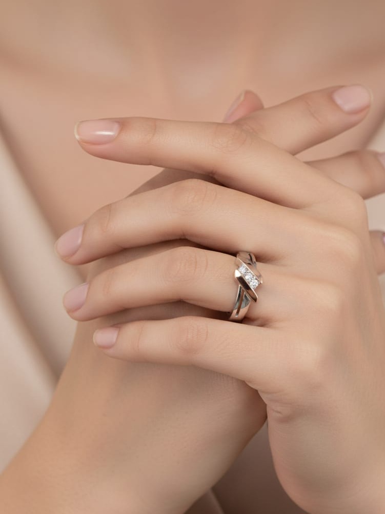 SILVER RING WITH GOLD AND 1159.10 image 2